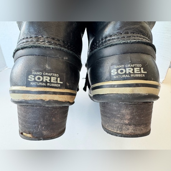 Sorel Black Conquest Carly Black Waterproof Tall Boots Women’s Size 7.5 *FLAWS - Picture 5 of 10
